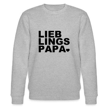 Lieblings Papa - Vater - Papi - Bester Papa - Stanley/Stella Unisex Bio-Sweatshirt CHANGER  - Grau meliert - Vorne - Nik (191cm) & Marisol (170cm)