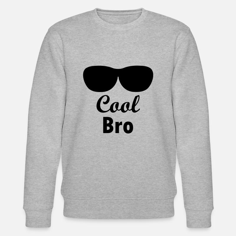 Cool Bro with sunglasses - Stanley/Stella CHANGER Unisex Organic Sweatshirt - heather grey