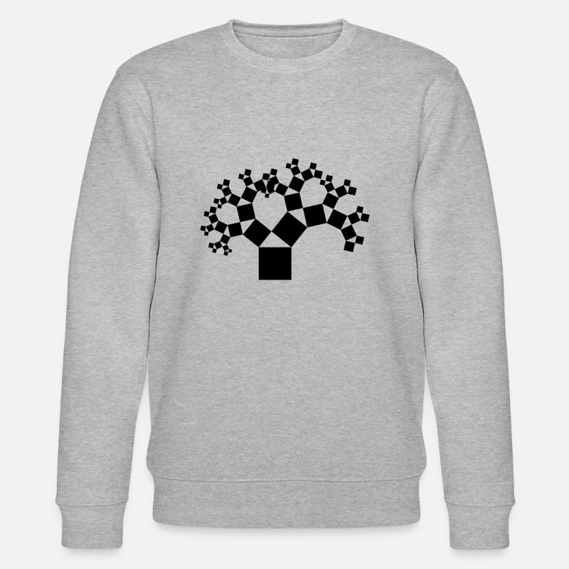 Pythagorean tree black - Stanley/Stella CHANGER Unisex Organic Sweatshirt - heather grey
