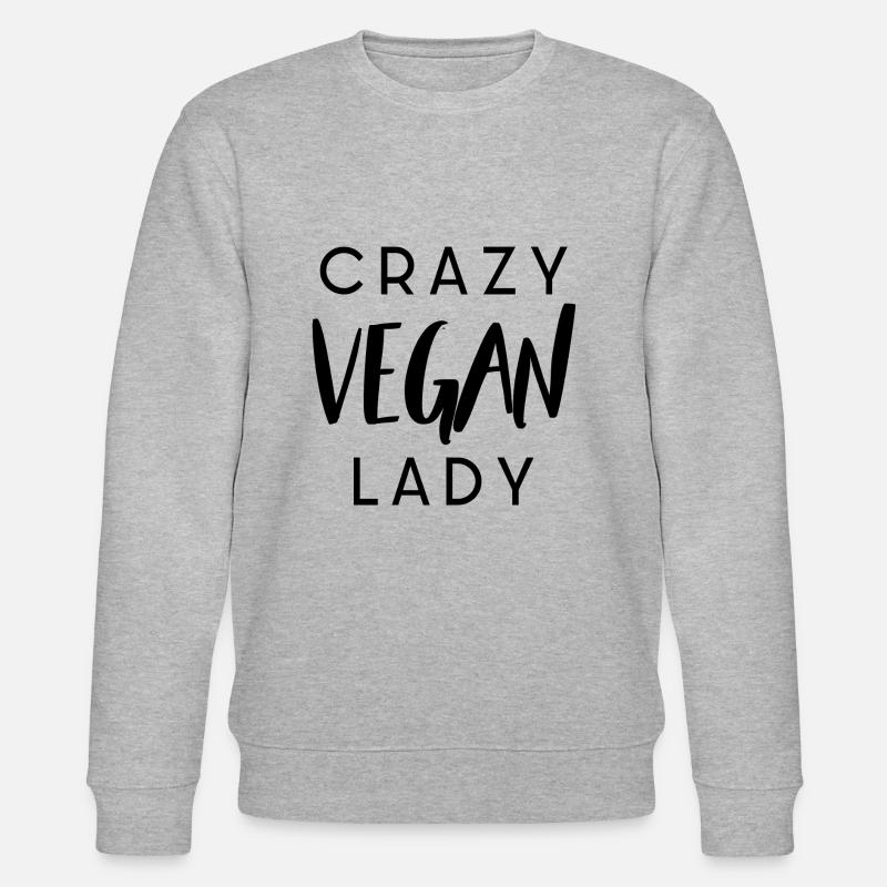 crazy vegan lady - Stanley/Stella Unisex Bio-Sweatshirt CHANGER  - Grau meliert