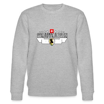 Meine Stadt Schaffhausen - Stanley/Stella Unisex Bio-Sweatshirt CHANGER  - Grau meliert - Vorne - Nik (191cm) & Marisol (170cm)
