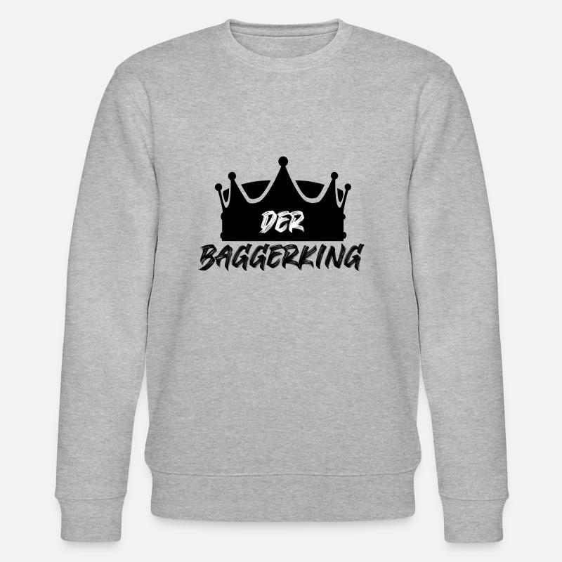 Der Baggerking - Stanley/Stella Unisex Bio-Sweatshirt CHANGER  - Grau meliert