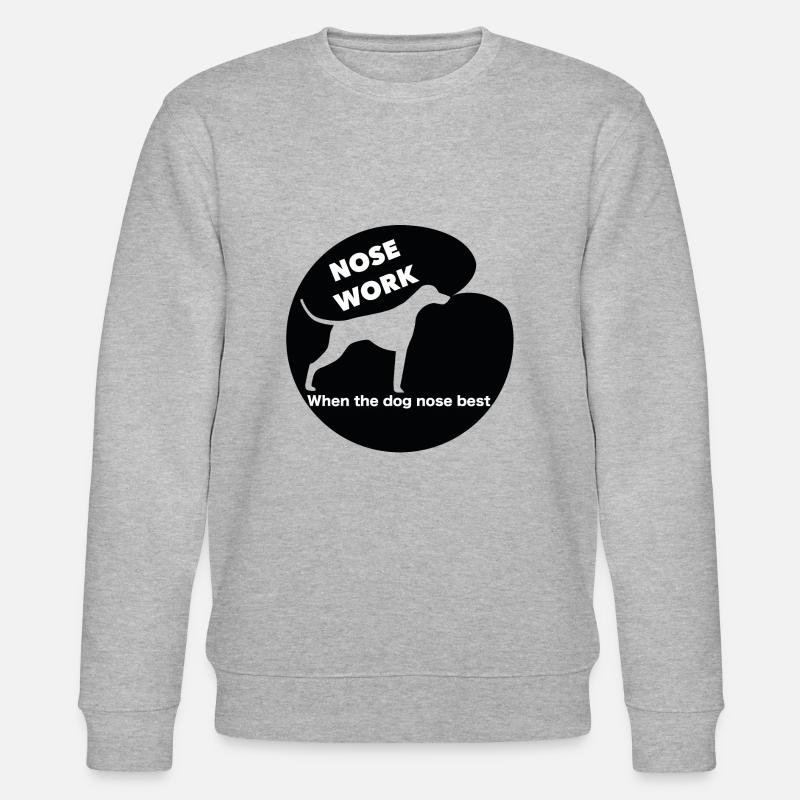 Nose Work Black logo - Stanley/Stella CHANGER Unisex Organic Sweatshirt - heather grey