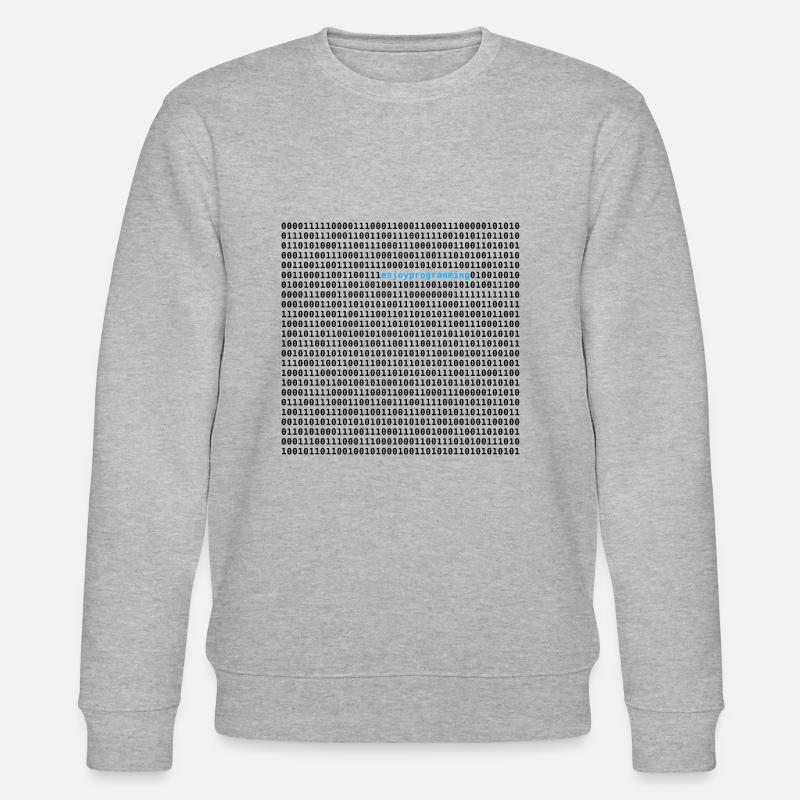 enjoy progamming computer - Stanley/Stella Unisex Bio-Sweatshirt CHANGER  - Grau meliert