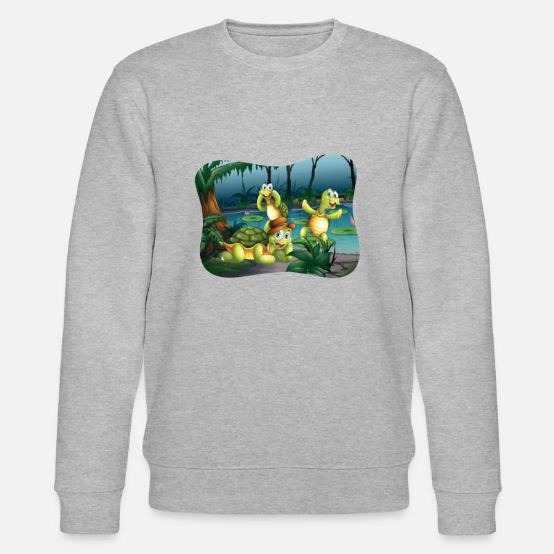 Turtle Party - Stanley/Stella Unisex Bio-Sweatshirt CHANGER  - Grau meliert