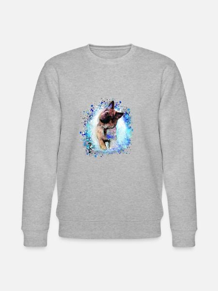 german shepherd,dog,graffiti, German shepherd dog, - Stanley/Stella CHANGER Unisex Organic Sweatshirt - heather grey