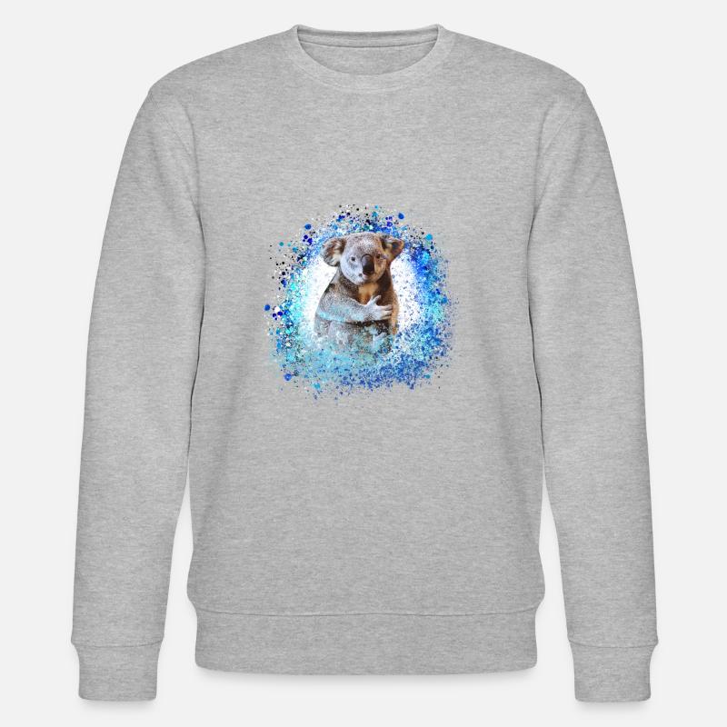 koala ,blau,graffiti,malerei,koala bär - Stanley/Stella Unisex Bio-Sweatshirt CHANGER  - Grau meliert