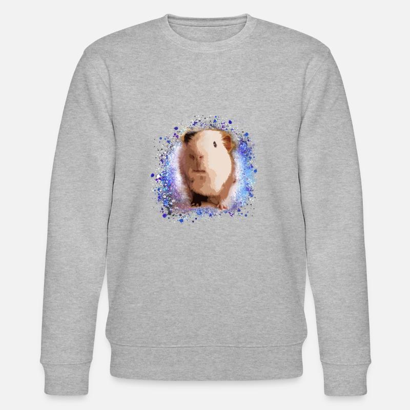 meerschweinchen, graffiti,malerei,grün,blau - Stanley/Stella Unisex Bio-Sweatshirt CHANGER  - Grau meliert