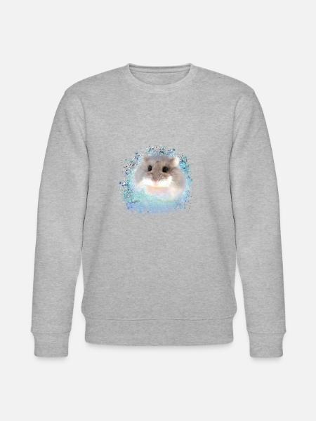 dwarf hamster,hamster,brown,graffiti,painting - Stanley/Stella CHANGER Unisex Organic Sweatshirt - heather grey
