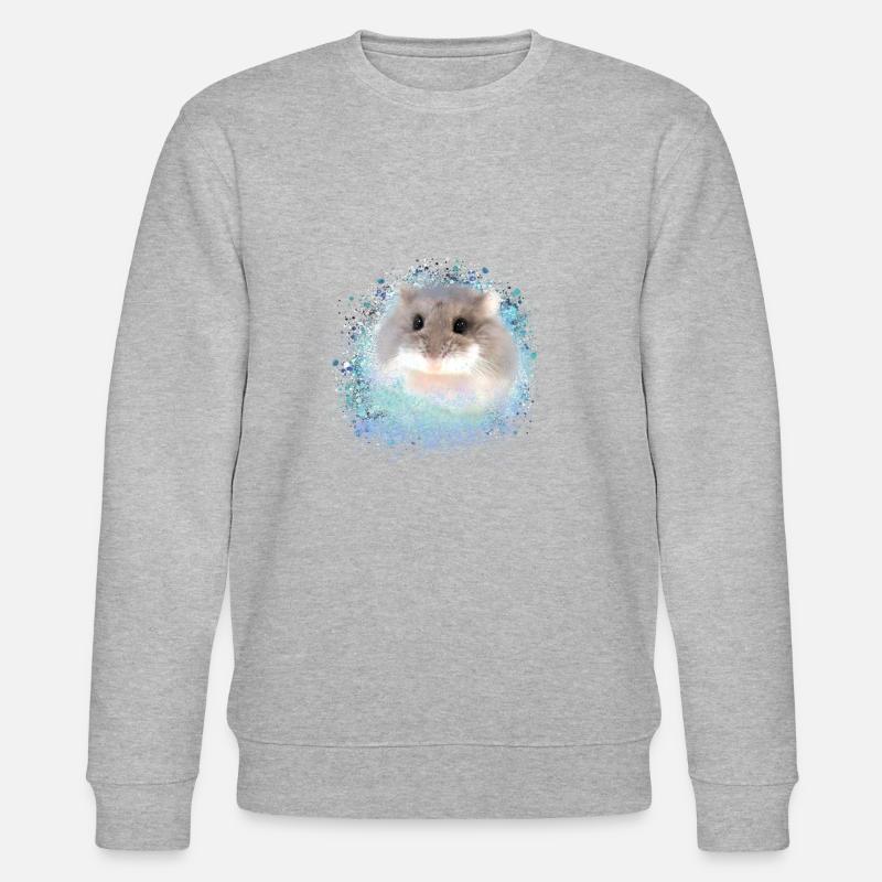 dwarf hamster,hamster,brown,graffiti,painting - Stanley/Stella CHANGER Unisex Organic Sweatshirt - heather grey