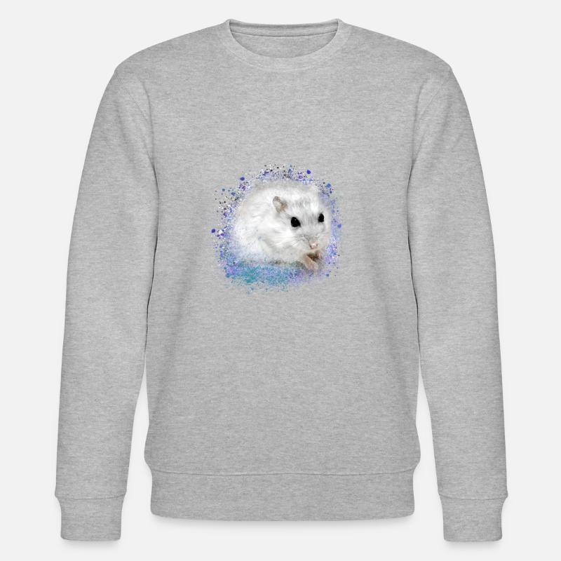 hamster, graffiti,malerei,blau,türkis,zwerghamster - Stanley/Stella Unisex Bio-Sweatshirt CHANGER  - Grau meliert
