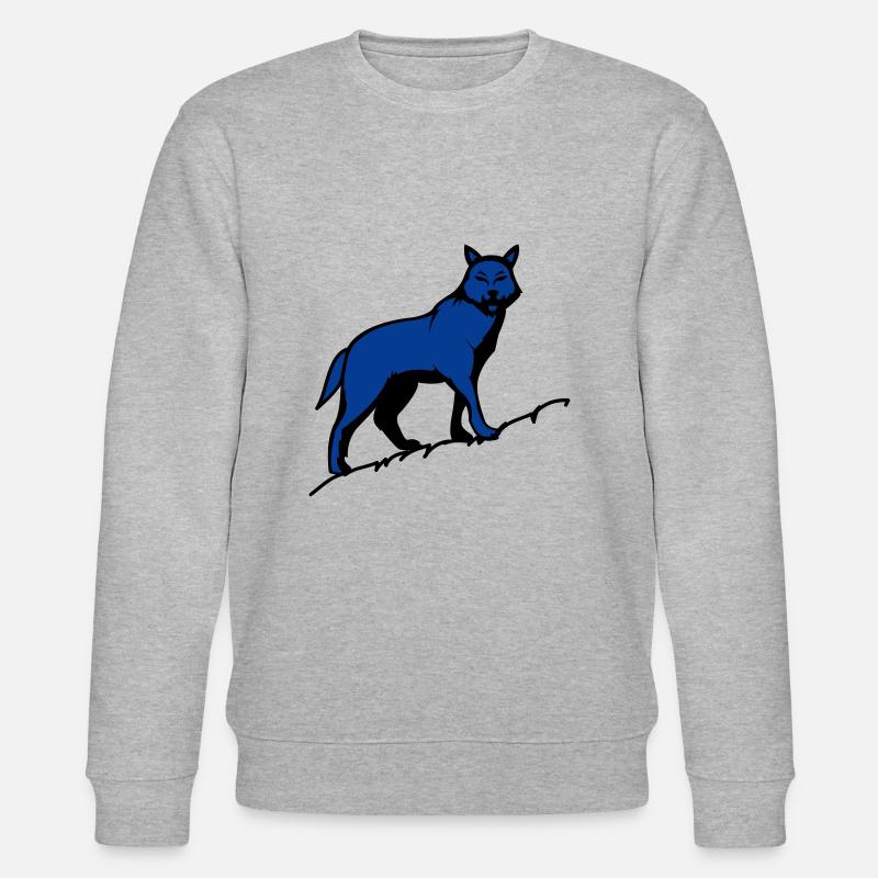Wolf - Stanley/Stella Unisex Bio-Sweatshirt CHANGER  - Grau meliert