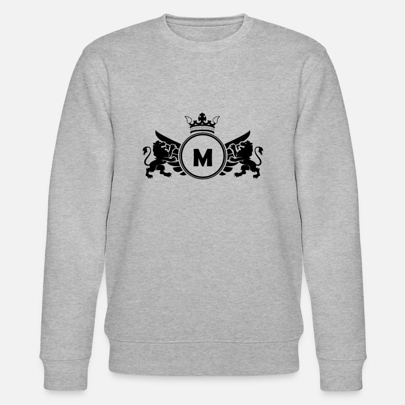 Buchstabe M Wappen - Stanley/Stella Unisex Bio-Sweatshirt CHANGER  - Grau meliert