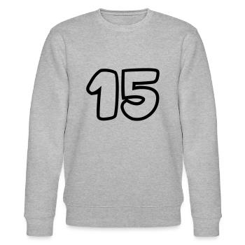 15 - Stanley/Stella Unisex Bio-Sweatshirt CHANGER  - Grau meliert - Vorne - Nik (191cm) & Marisol (170cm)