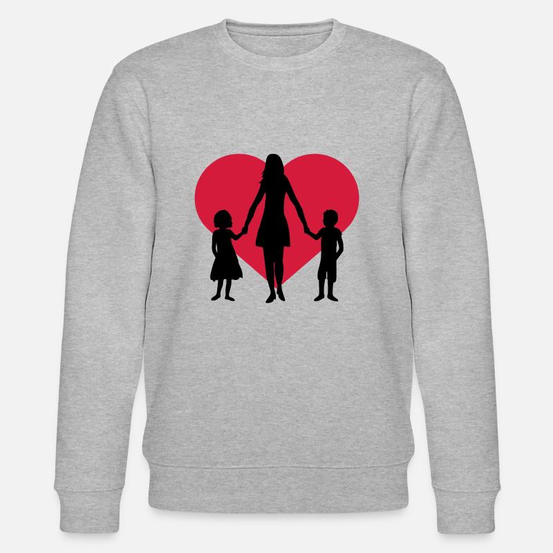 Cœur 2 enfants - Sweat bio CHANGER Stanley/Stella Unisexe - gris chiné