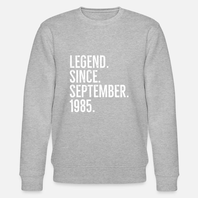Legend Since September 1985 - Stanley/Stella CHANGER Unisex Organic Sweatshirt - heather grey