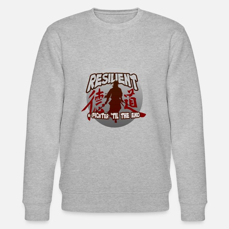 Resilient - Samurai Warrior Thema - Stanley/Stella Unisex Bio-Sweatshirt CHANGER  - Grau meliert