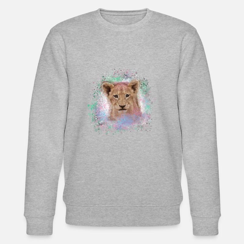 babylöwe,löwenbaby,löwe,graffiti,malerei - Stanley/Stella Unisex Bio-Sweatshirt CHANGER  - Grau meliert