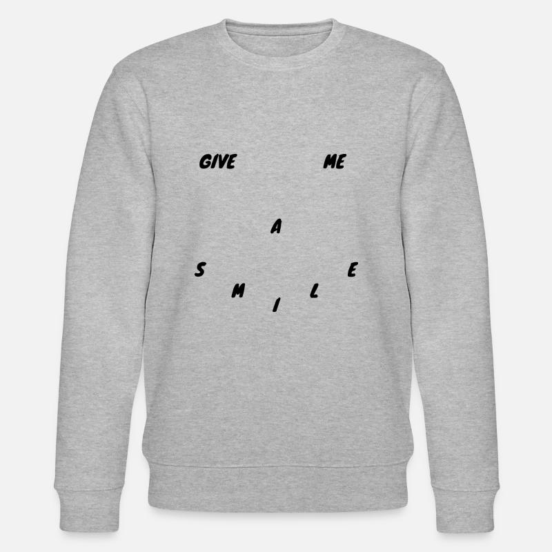 Give me a smile - Stanley/Stella Unisex Bio-Sweatshirt CHANGER - Grau meliert