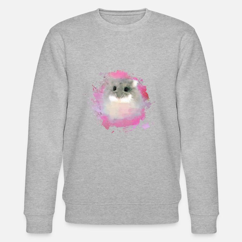zwerghamster,hamster,bunt,graffiti,malerei,pink - Stanley/Stella Unisex Bio-Sweatshirt CHANGER  - Grau meliert
