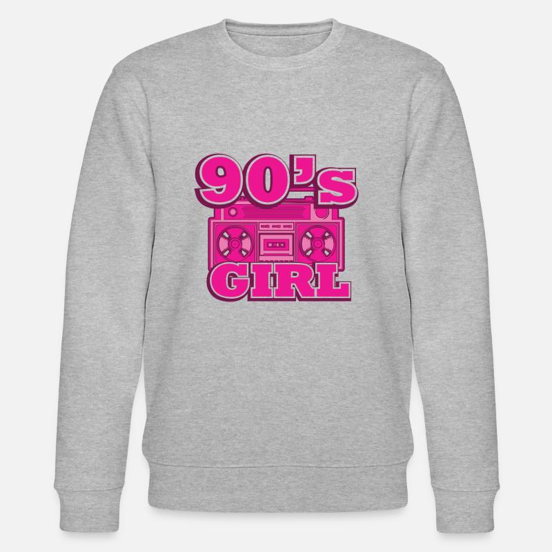 1990iger Sprüche 90s Geschenksidee - Stanley/Stella Unisex Bio-Sweatshirt CHANGER - Grau meliert