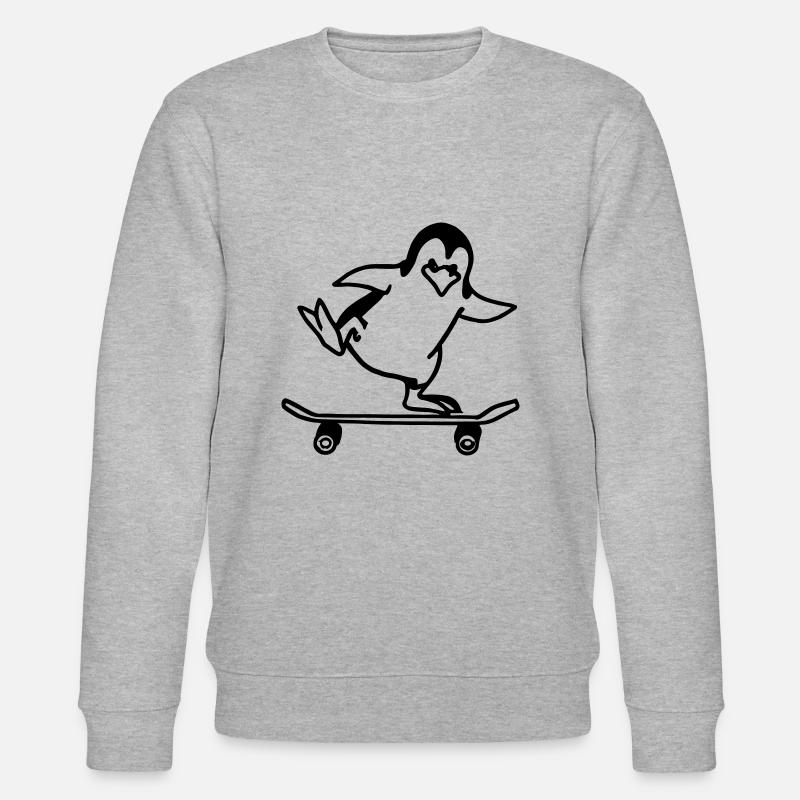 Skateboards Pingouins - Sweat bio CHANGER Stanley/Stella Unisexe - gris chiné