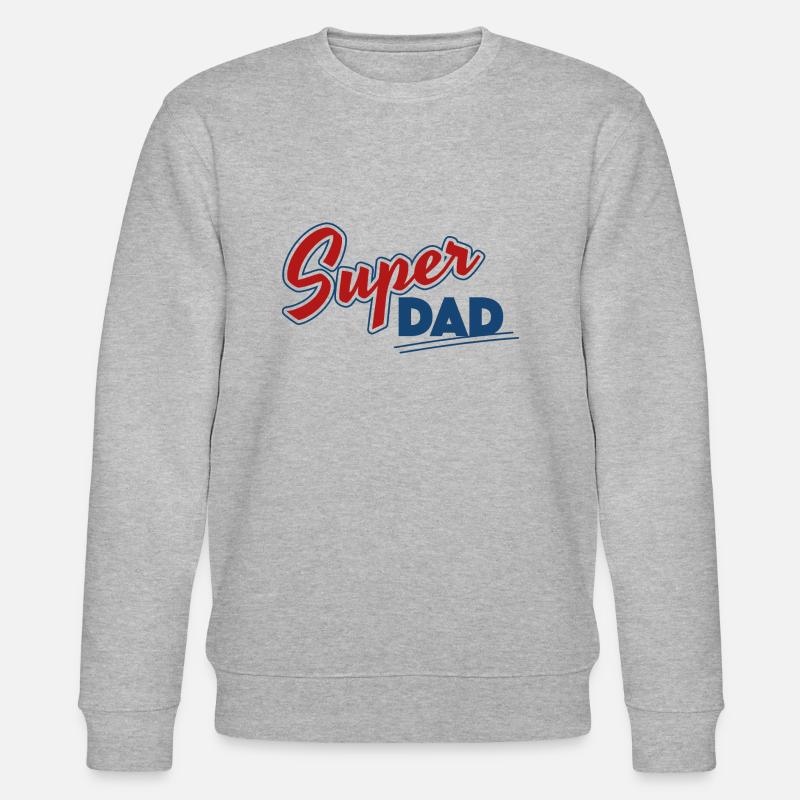 Super Papa - Stanley/Stella Unisex Bio-Sweatshirt CHANGER  - Grau meliert