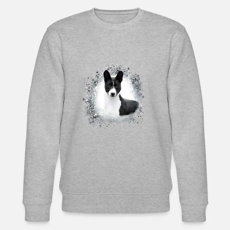 basenji,hund,graffiti,malerei - Stanley/Stella Unisex Bio-Sweatshirt CHANGER  - Grau meliert