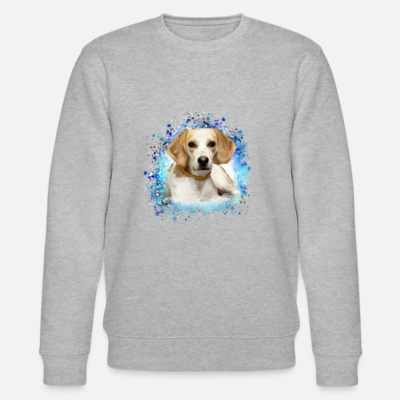 harrier,hund,beagle,graffiti,malerei - Stanley/Stella Unisex Bio-Sweatshirt CHANGER - Grau meliert