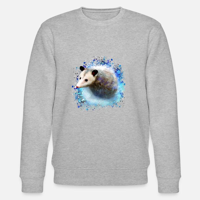 oopossum,mouse,rodent,graffiti - Stanley/Stella CHANGER Unisex Organic Sweatshirt - heather grey