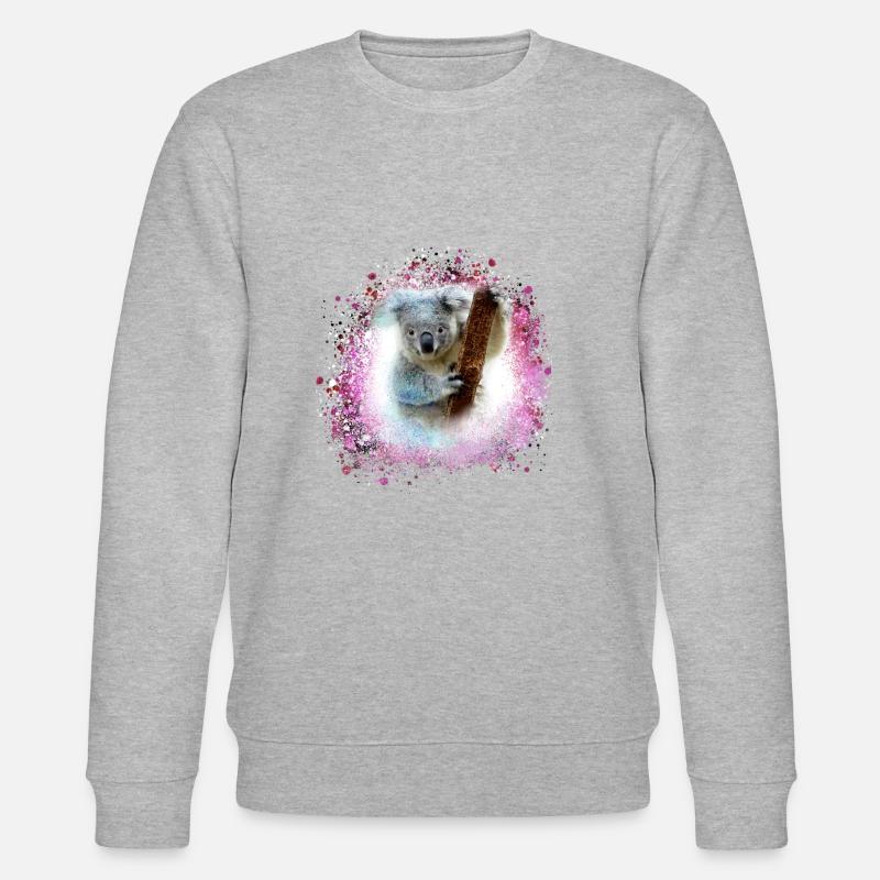 koala ,pink,graffiti,malerei,koalabär, brush - Stanley/Stella Unisex Bio-Sweatshirt CHANGER  - Grau meliert