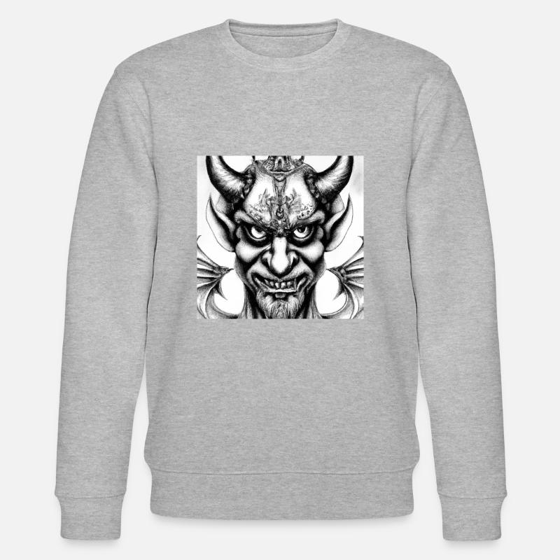 Visage du diable - Sweat bio CHANGER Stanley/Stella Unisexe - gris chiné