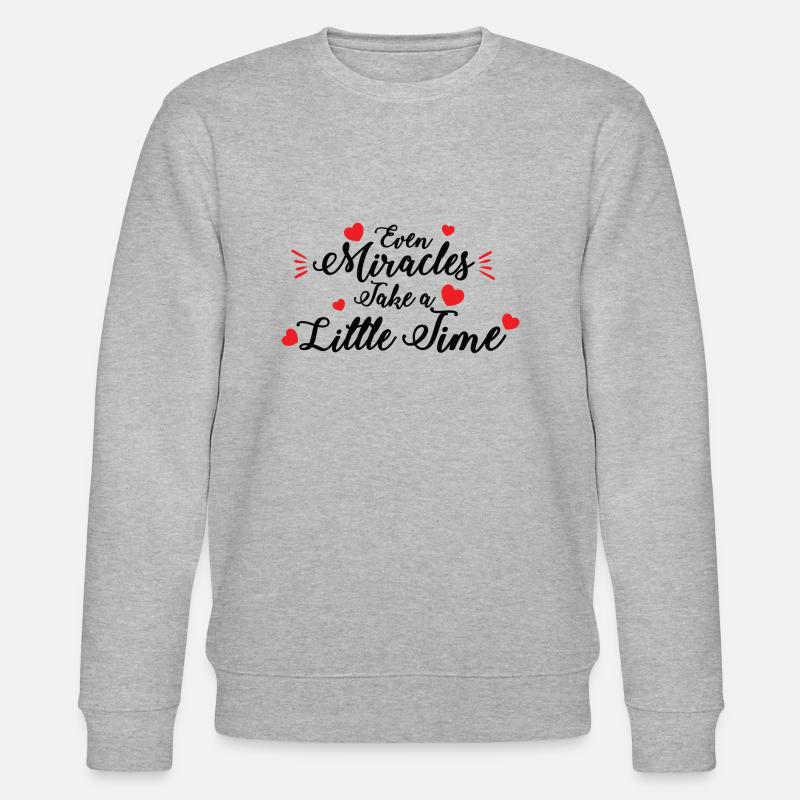 Auch Wunder dauern ein wenig - Stanley/Stella Unisex Bio-Sweatshirt CHANGER - Grau meliert