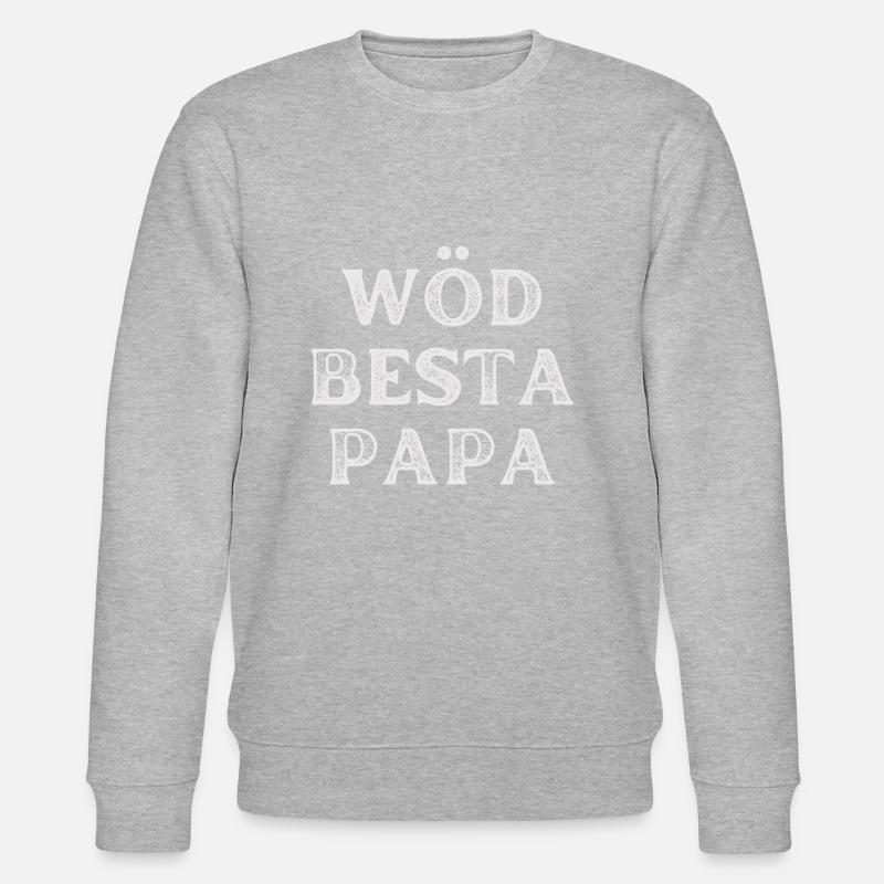 Weltbester Papa - Stanley/Stella Unisex Bio-Sweatshirt CHANGER  - Grau meliert