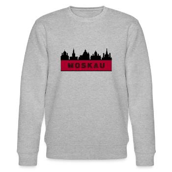 City of Moscow - Russia - Stanley/Stella CHANGER Unisex Organic Sweatshirt - heather grey - Front - Nik (191cm) & Marisol (170cm)