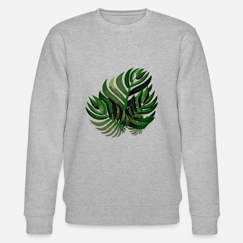 Feuille de palmier - Sweat bio CHANGER Stanley/Stella Unisexe - gris chiné