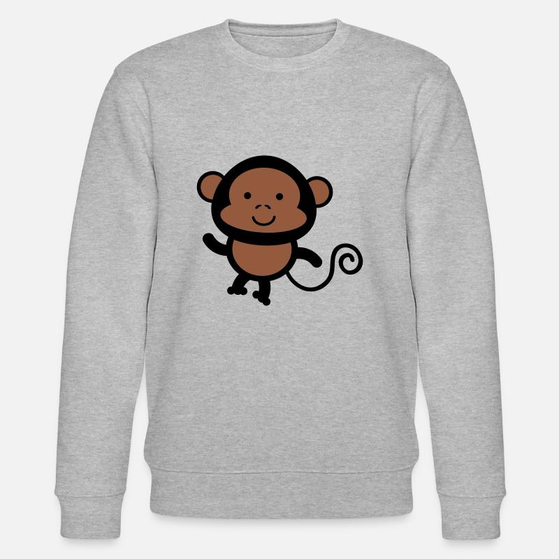 monkey - Stanley/Stella Unisex Bio-Sweatshirt CHANGER  - Grau meliert