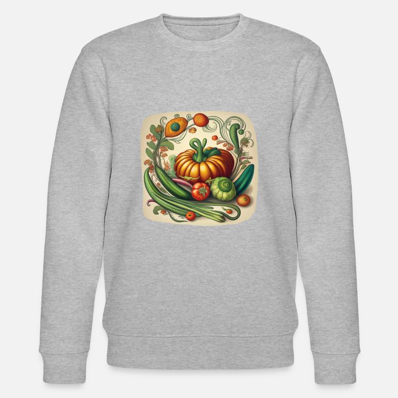 Jugendstil-Gemüsezusammensetzung - Stanley/Stella Unisex Bio-Sweatshirt CHANGER  - Grau meliert