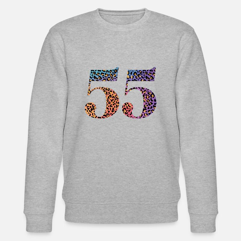 55e anniversaire léopard - Sweat bio CHANGER Stanley/Stella Unisexe - gris chiné
