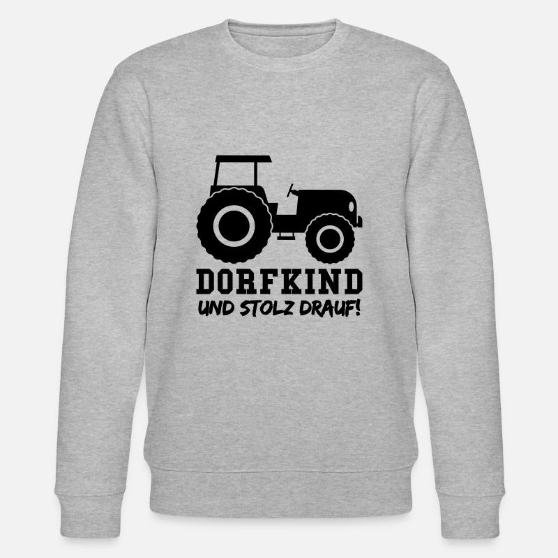 traktor dorfkind - Stanley/Stella Unisex Bio-Sweatshirt CHANGER  - Grau meliert
