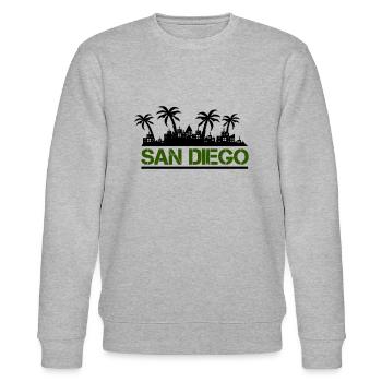 san diego - Stanley/Stella Unisex Bio-Sweatshirt CHANGER  - Grau meliert - Vorne - Nik (191cm) & Marisol (170cm)