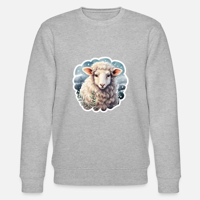 Winterschäfchen - Stanley/Stella Unisex Bio-Sweatshirt CHANGER - Grau meliert