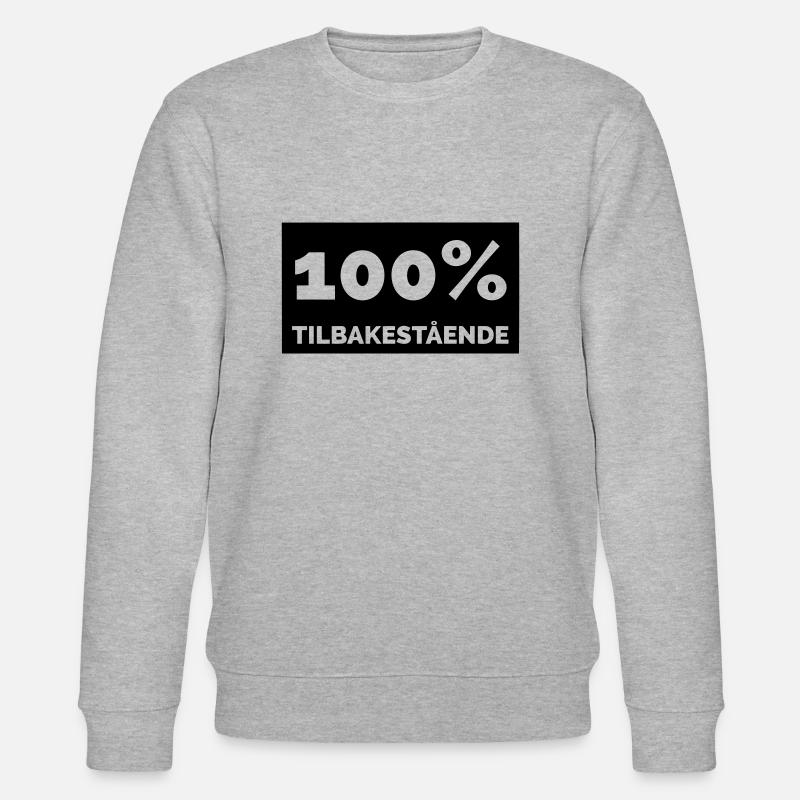 100% backward - Stanley/Stella CHANGER Unisex Organic Sweatshirt - heather grey