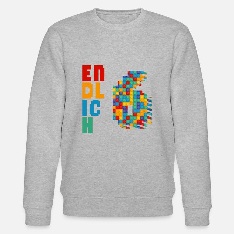 Endlich 6 Baustein - Stanley/Stella Unisex Bio-Sweatshirt CHANGER  - Grau meliert