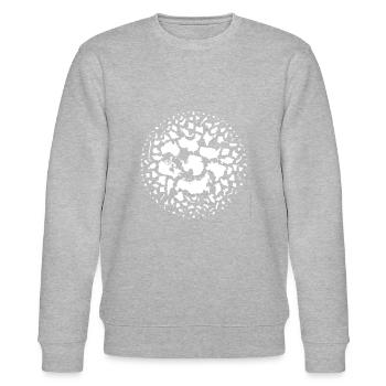 Mandala-Länder der Welt - Stanley/Stella Unisex Bio-Sweatshirt CHANGER  - Grau meliert - Vorne - Nik (191cm) & Marisol (170cm)
