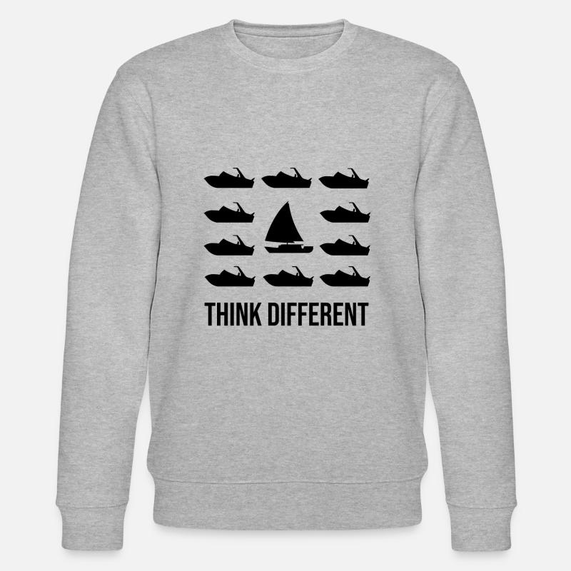 Segelboot Segeln Geschenk - Stanley/Stella Unisex Bio-Sweatshirt CHANGER  - Grau meliert