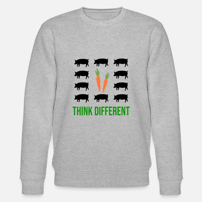 Think Different Vegan - Stanley/Stella Unisex Bio-Sweatshirt CHANGER  - Grau meliert