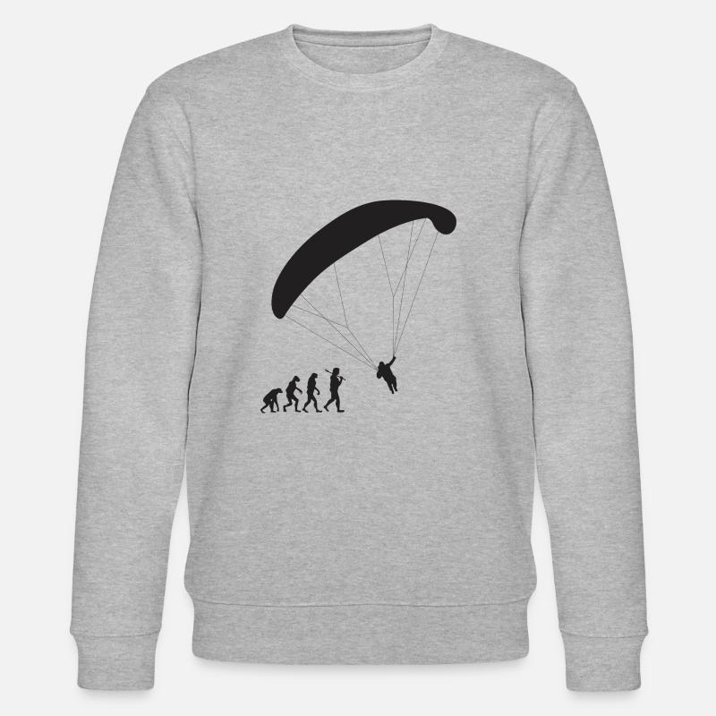 Paragliding Evolution - Stanley/Stella Unisex Bio-Sweatshirt CHANGER  - Grau meliert