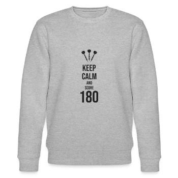 Dart Darts Darten Geschenk Darter 180 Pfeile Spiel - Stanley/Stella Unisex Bio-Sweatshirt CHANGER  - Grau meliert - Vorne - Nik (191cm) & Marisol (170cm)