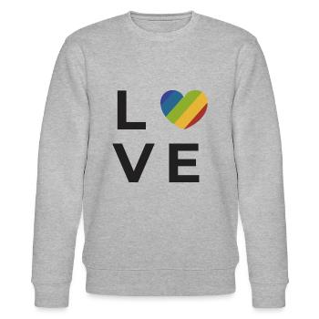Gay Pride - Stanley/Stella Unisex Bio-Sweatshirt CHANGER  - Grau meliert - Vorne - Nik (191cm) & Marisol (170cm)
